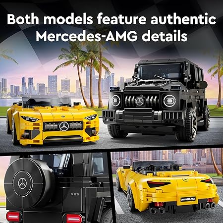 LEGO Speed Champions Mercedes-AMG G 63 & Mercedes-AMG SL 63 76924 Building Blocks Toys for 10+ Gift for Boys and Girls