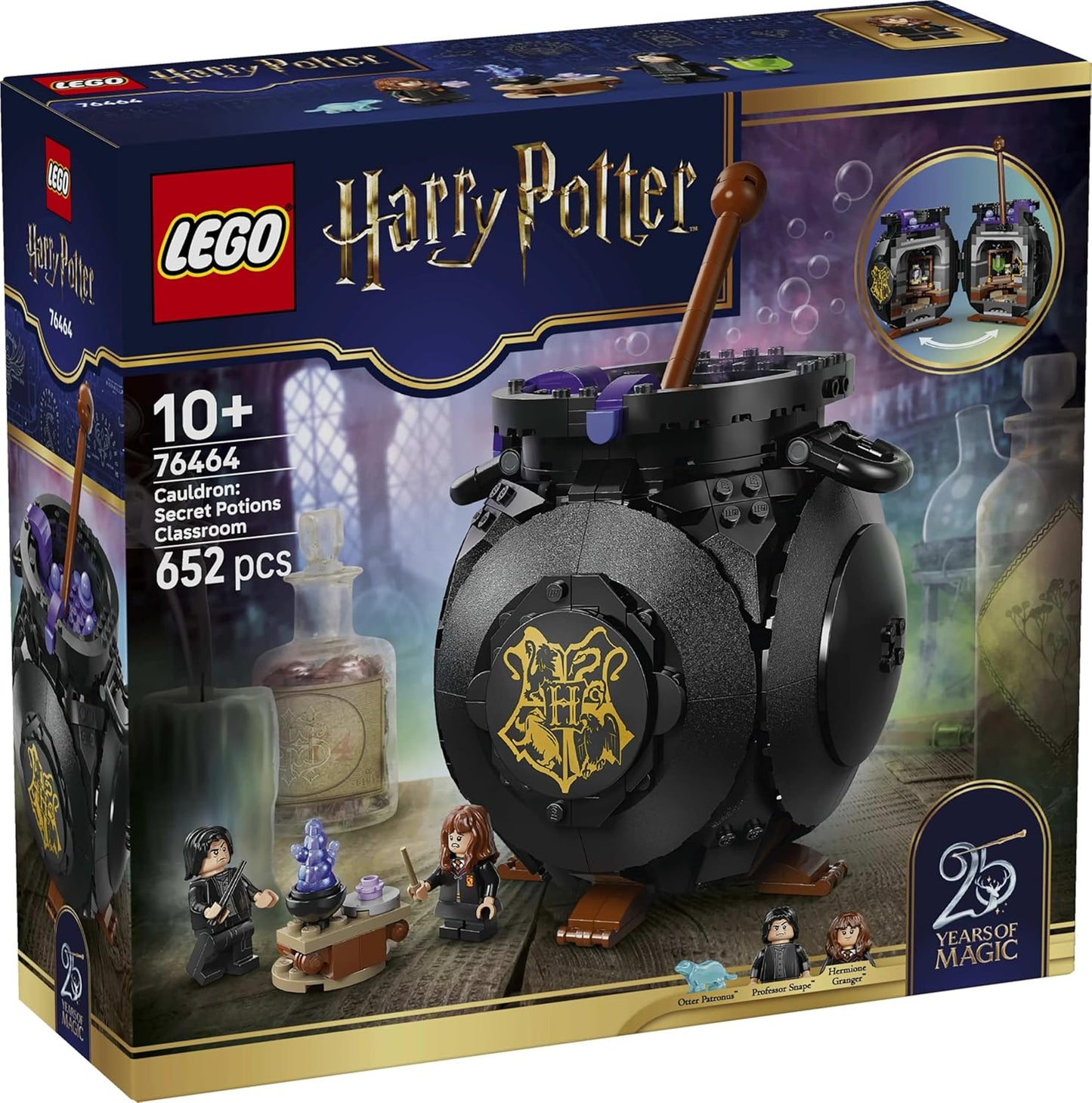 LEGO Harry Potter Cauldron: Secret Potions Classroom - Toy Building Set for Kids Ages 10+ - 76464