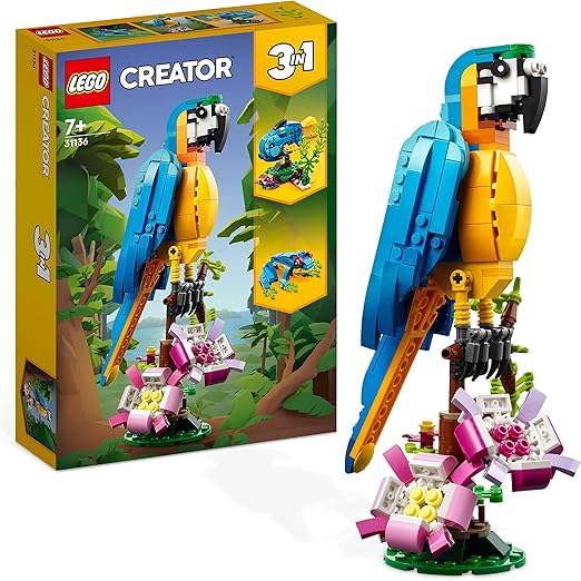 LEGO Creator Exotic Parrot Set 3 in 1 Fish and Frog Animals 31136