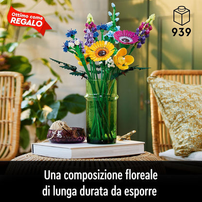LEGO Botanicals Wildflower Bouquet 10313 Building Set for Adults; A Wildflower Gift and an Immersive Project for Adults