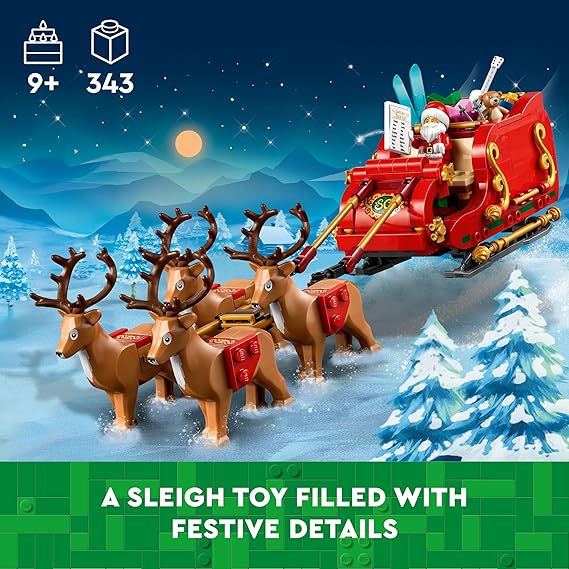 LEGO Santa’s Sleigh Toy 40499 Building Blocks Toys for 9+ Gift for Boys and Girls