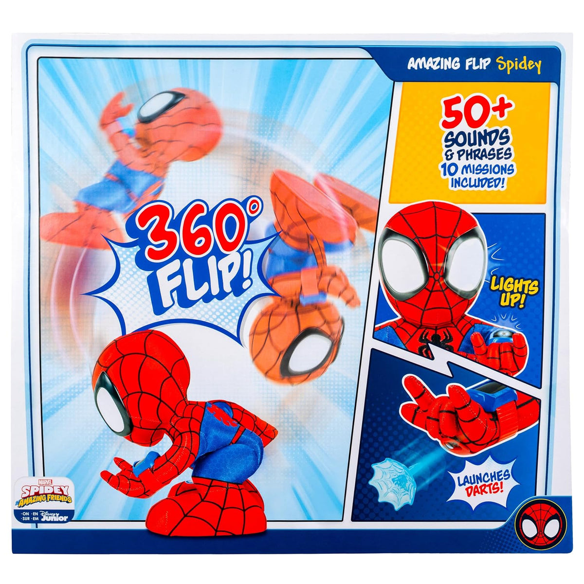 Marvel Spidey and His Amazing Friends Flip & Jet Action Figure – Superhero Play Toy
