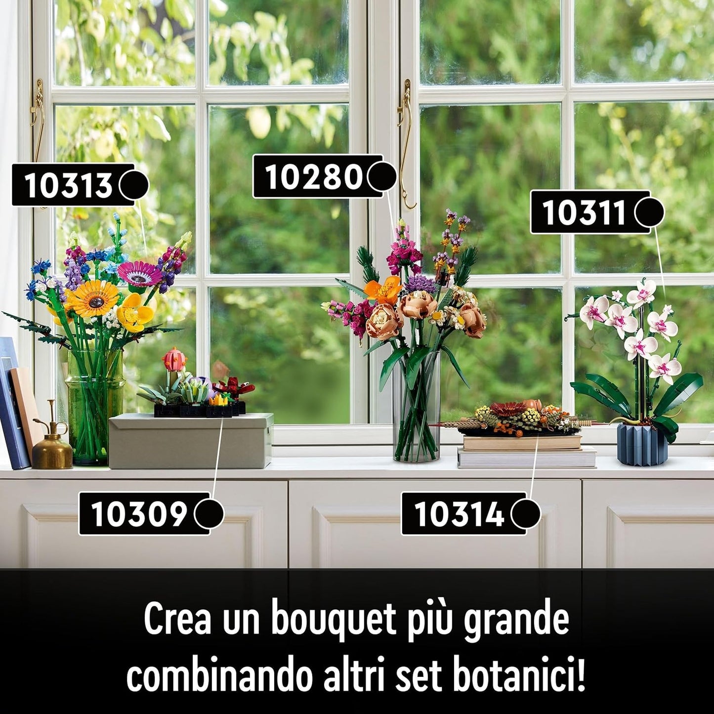 LEGO Botanicals Wildflower Bouquet 10313 Building Set for Adults; A Wildflower Gift and an Immersive Project for Adults