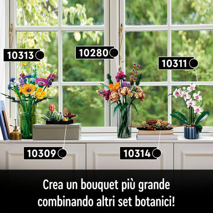 LEGO Botanicals Wildflower Bouquet 10313 Building Set for Adults; A Wildflower Gift and an Immersive Project for Adults