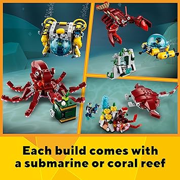 LEGO Creator 3in1 Sunken Treasure Mission 31130 Building Kit (522 Pcs),Multicolor