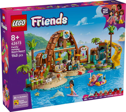 LEGO Friends Family Vacation Beach Resort Building Set 42673