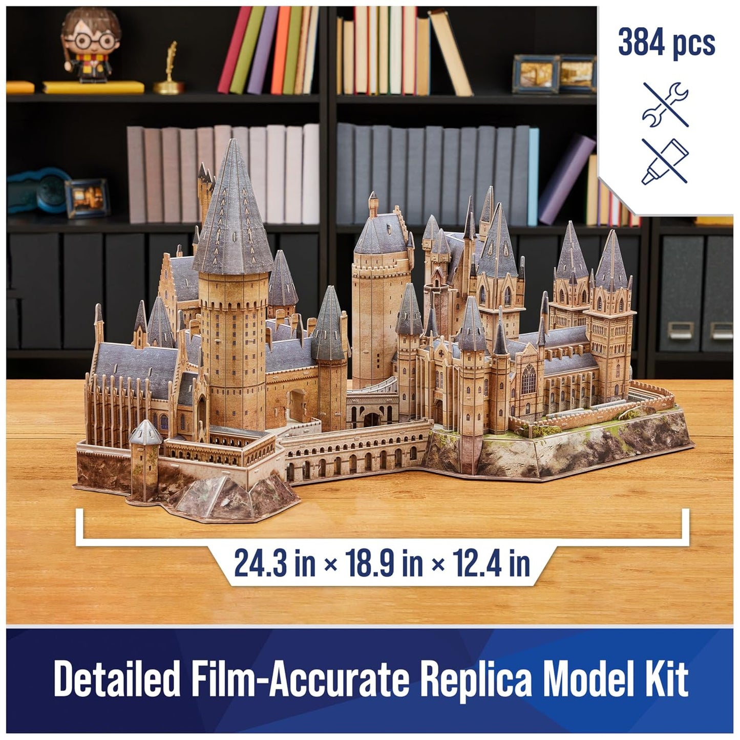 4D Build 4D Puzzles, Harry Potter Deluxe Hogwarts Castle With Astronomy Tower & Great Hall Over 2Ft