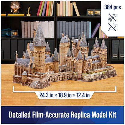 4D Build 4D Puzzles, Harry Potter Deluxe Hogwarts Castle With Astronomy Tower & Great Hall Over 2Ft