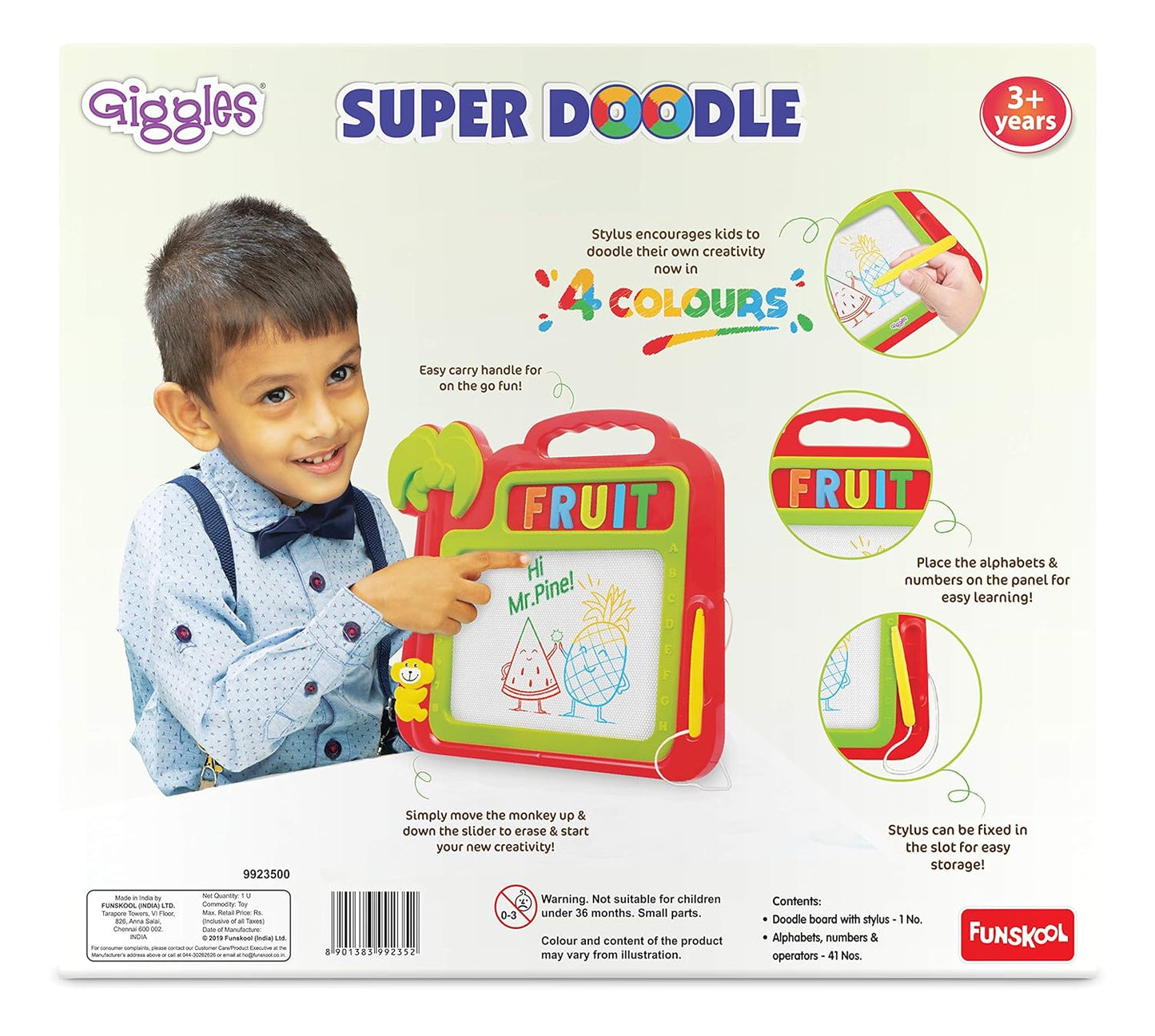 Giggles Super Doodle, Multicolour Erasable Magic Slate (PACK OF 6)