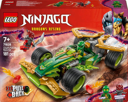 LEGO NINJAGO 71828 Lloyd’s Pull-Back Race Car Building Set, 181 Pieces, 7+