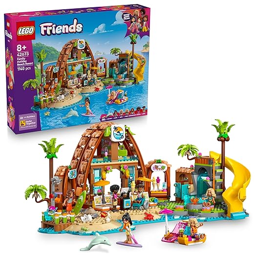 LEGO Friends Family Vacation Beach Resort Building Set 42673