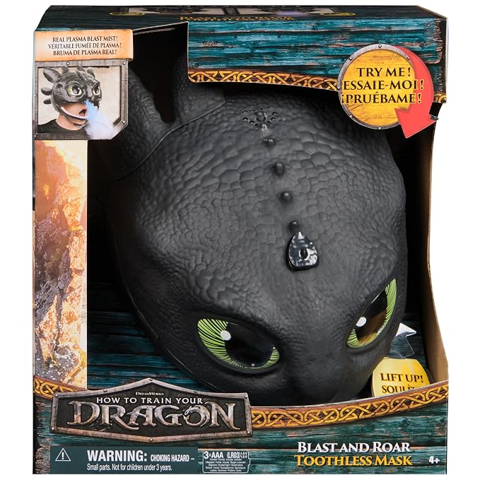 Dreamworks Dragons Blast & Roar Toothless Role Play Dragon Mask
