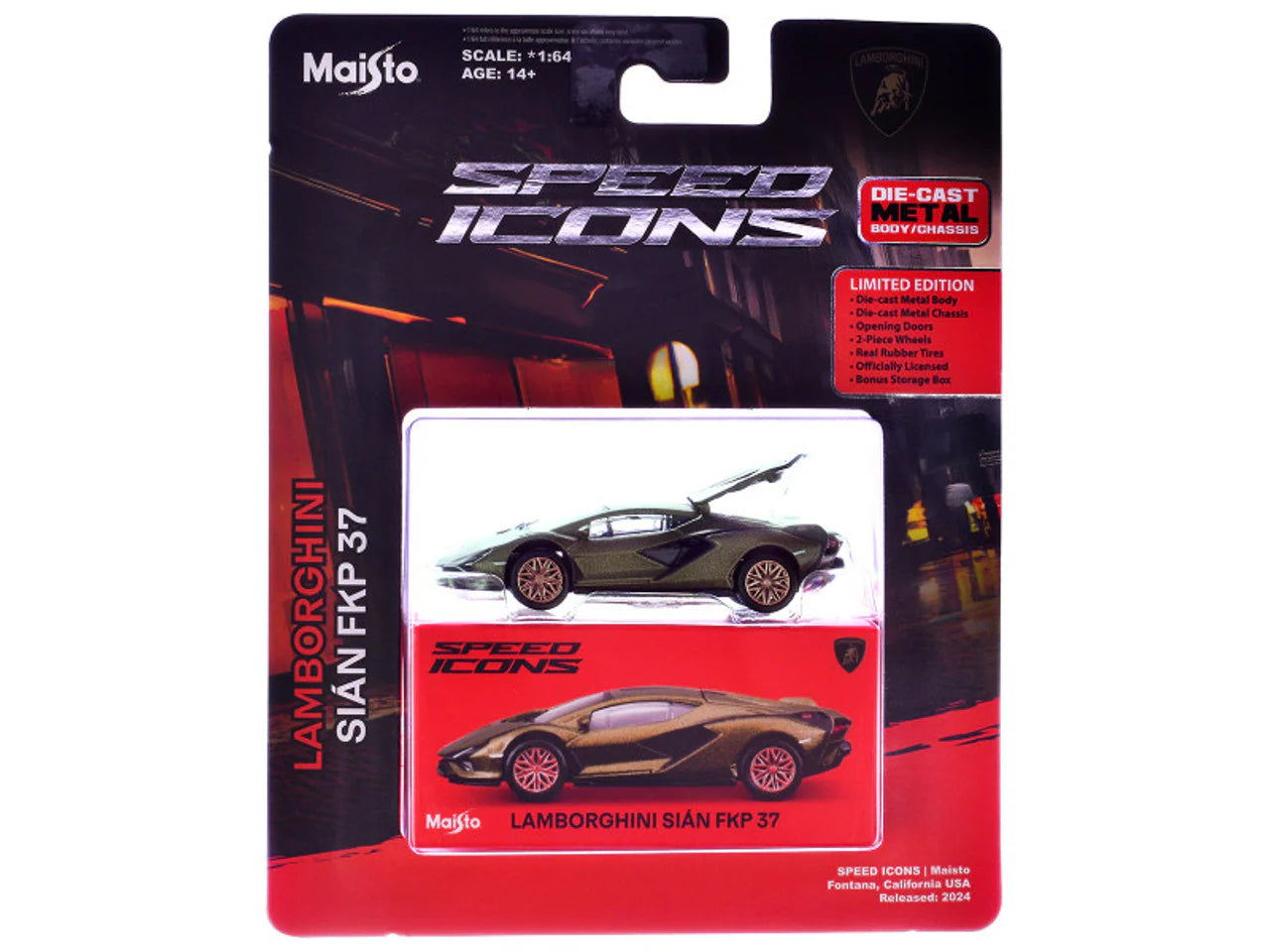 Maisto 1:64 Lamborghini Sián FKP 37 – Green | Speed Icons Diecast Model Car