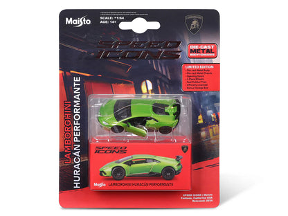 Maisto 1:64 Lamborghini Huracan Performante – Green | Licensed Diecast Supercar Model