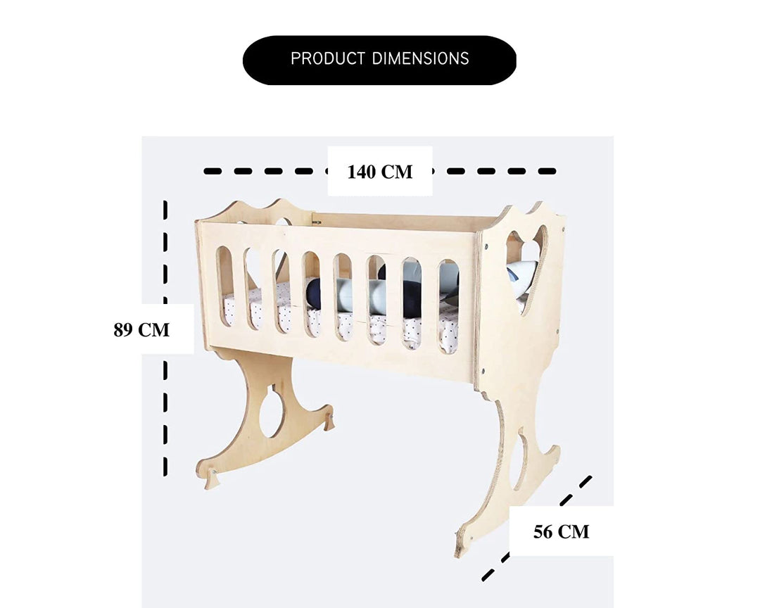 TOYS UNCLE Wooden Rocking Baby Bassinet Oliver
