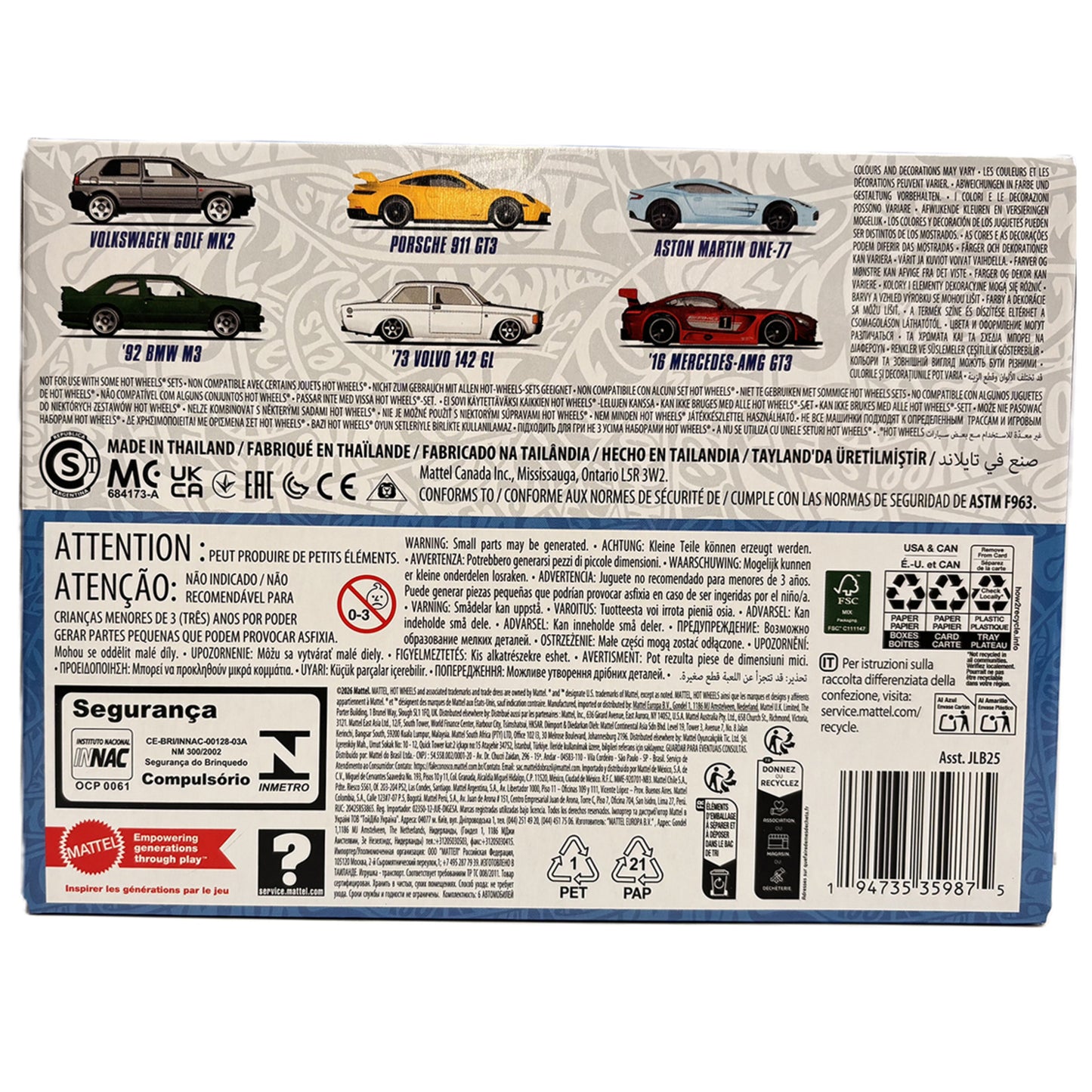 Hot Wheels  Silver Series – Euro Style Set of 6 1:64