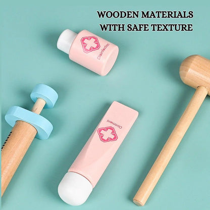 Wooden Kids Doctor Role Play Set with Hospital Cart, X-Ray Screen, Stethoscope, Thermometer & Medical Accessories