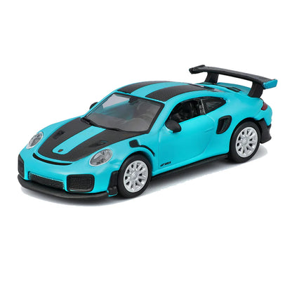 Maisto Porsche 911 GT2 RS Blue w/ Carbon Stripes – 1:64 Scale Speed Icons | Licensed Die‑Cast Supercar Model