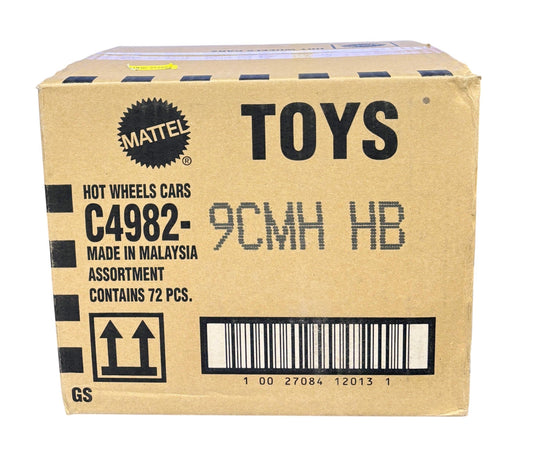 Hot Wheels 2025 Factory-Sealed Case H (9CMH HB) – 72 Die-Cast Cars by Mattel (Brand New Box)