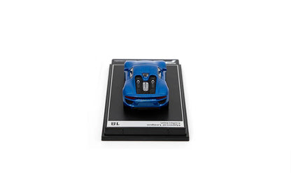 PosterCars 1:64 Porsche 918 Spyder – Sapphire Blue Metallic | Hypercar League Diecast Model for Collectors