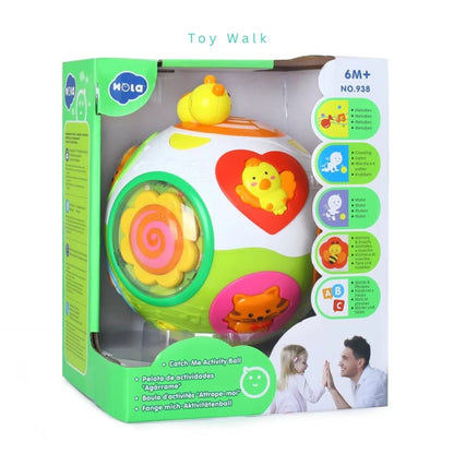 Hola 938 Sensory Activity Ball with Rattle & Teether (6M+)