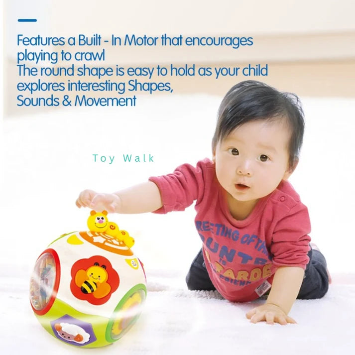 Hola 938 Sensory Activity Ball with Rattle & Teether (6M+)