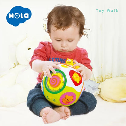 Hola 938 Sensory Activity Ball with Rattle & Teether (6M+)