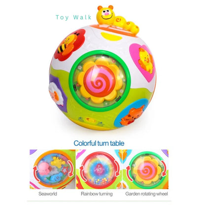 Hola 938 Sensory Activity Ball with Rattle & Teether (6M+)
