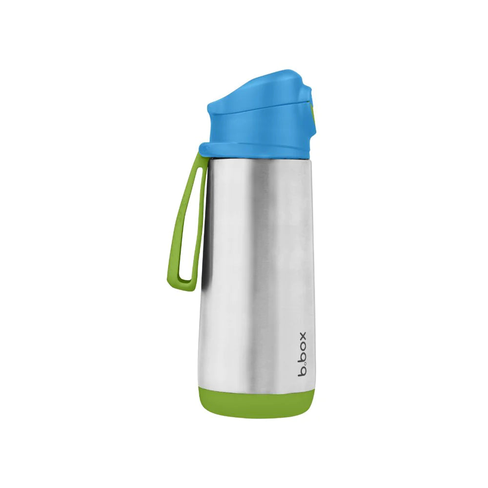 b.box Insulated Sport Spout Drink Water Bottle 500ml Ocean Breeze Blue Green