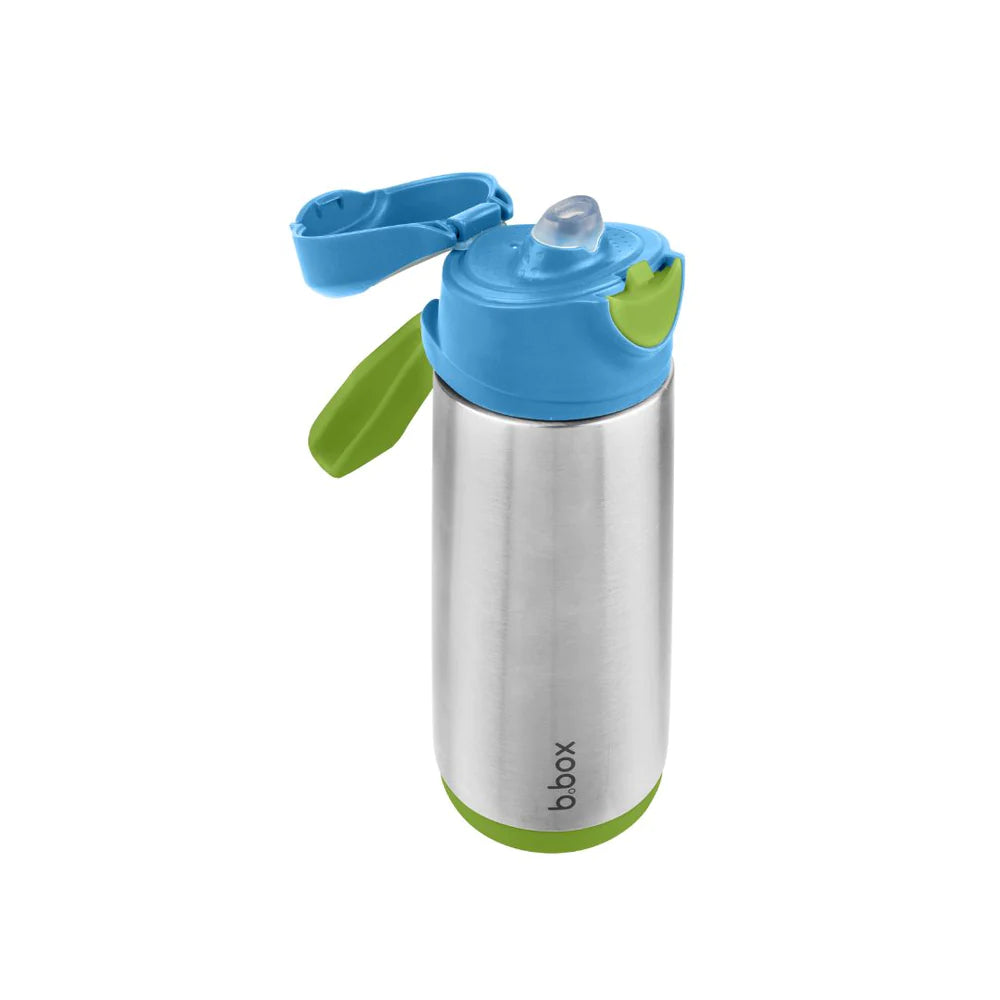 b.box Insulated Sport Spout Drink Water Bottle 500ml Ocean Breeze Blue Green