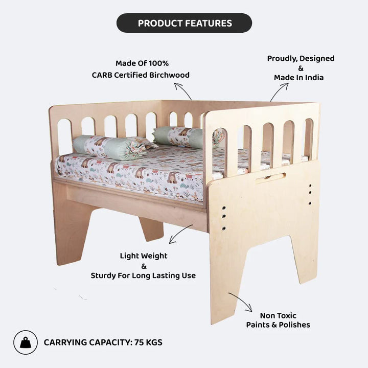 TOYS UNCLE Wooden CoBed/Cosleeping bassinets Quinn