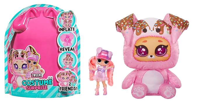 LOL Surprise Tweens Costume Surprise Ali Dance Fashion Doll with Inflatable Pink Puppy Pet Costume and Multiple Surprises