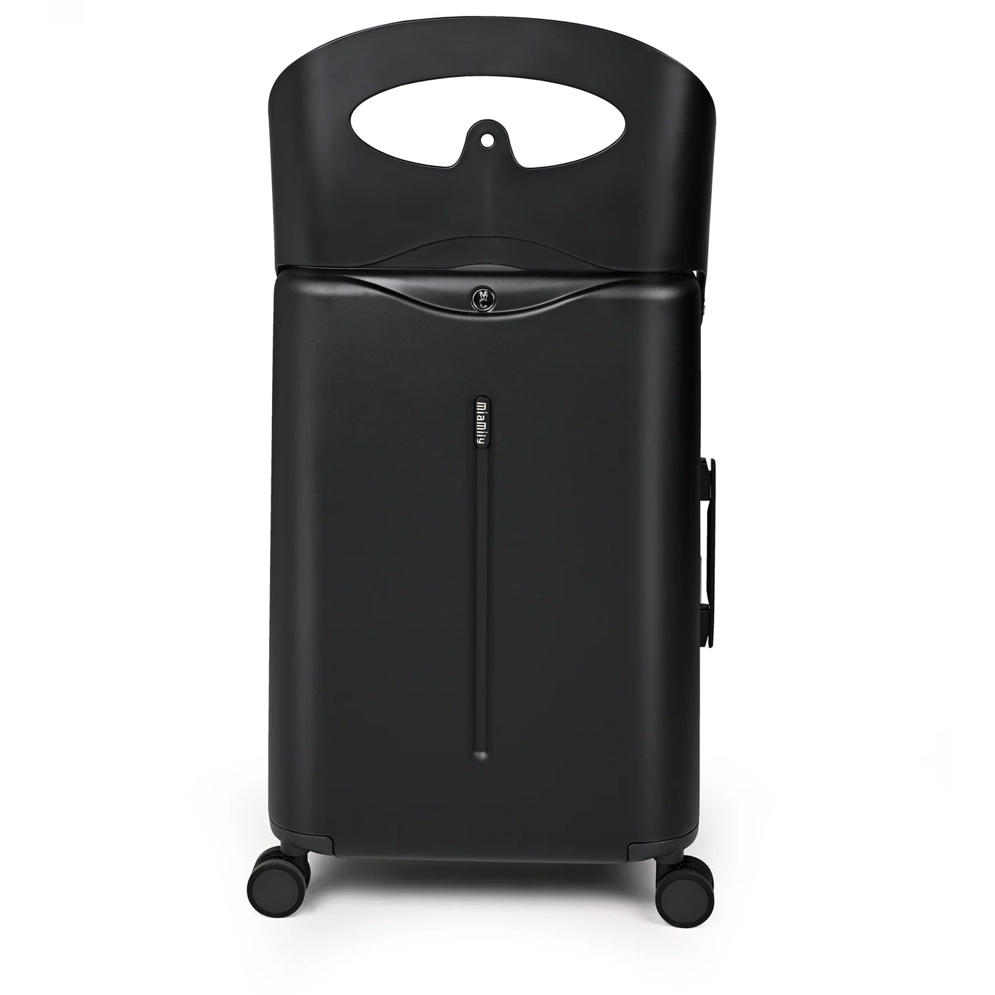 MIAMILY MIDNIGHT BLACK RIDE-ON TROLLEY CHECK-IN LUGGAGE 24 INCHES