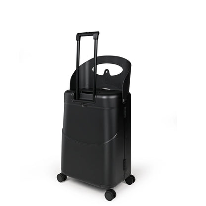 MIAMILY MIDNIGHT BLACK RIDE-ON TROLLEY CHECK-IN LUGGAGE 24 INCHES