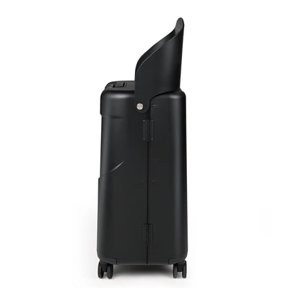MIAMILY MIDNIGHT BLACK RIDE-ON TROLLEY CHECK-IN LUGGAGE 24 INCHES