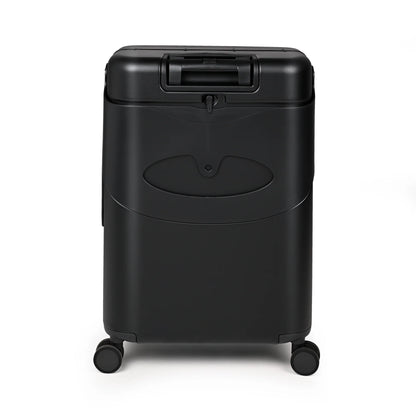 MIAMILY MIDNIGHT BLACK RIDE-ON TROLLEY CHECK-IN LUGGAGE 24 INCHES