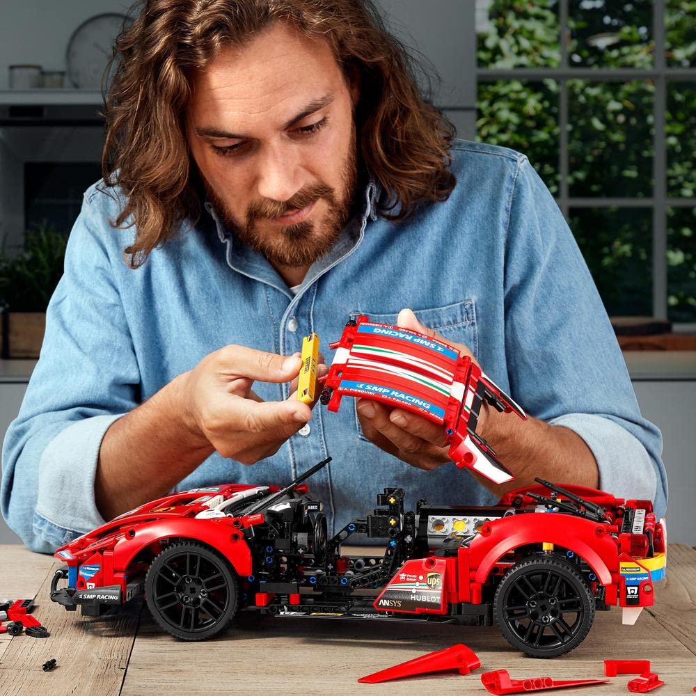 LEGO Ferrari 488 GTE �AF Corse #51� V29 Building Blocks and Above Multicolor 42125