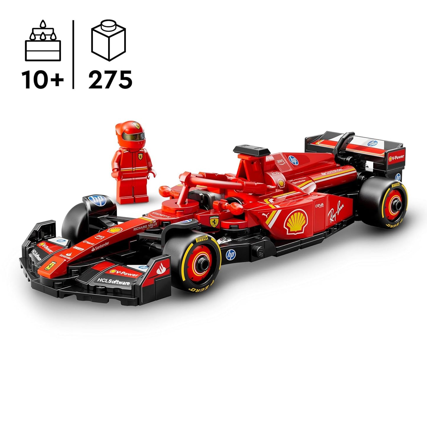 LEGO Speed Champions Ferrari SF-24 F1 Race Car Driver Set 77242