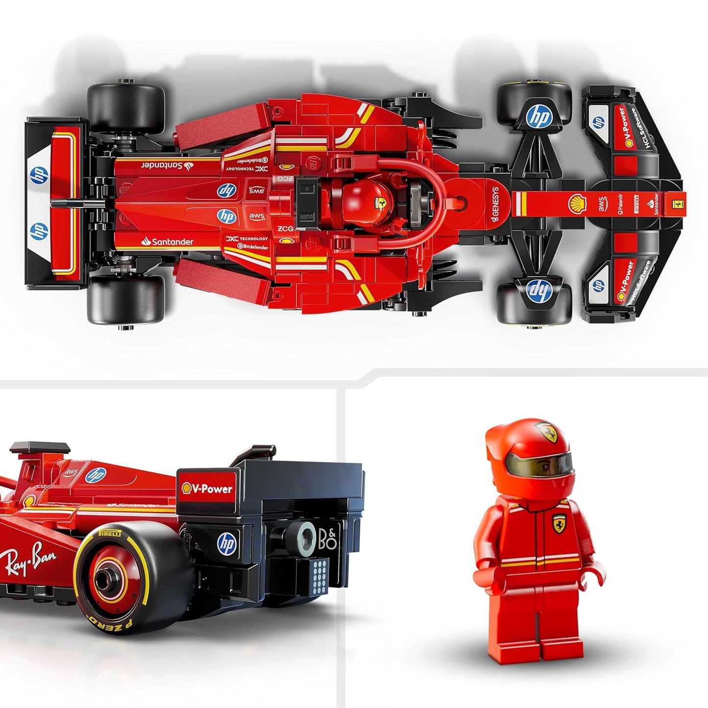 LEGO Speed Champions Ferrari SF-24 F1 Race Car Driver Set 77242