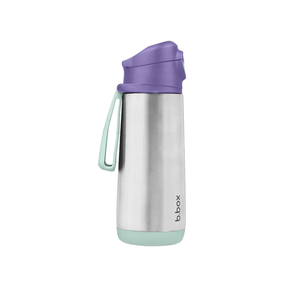 b.box Insulated Sport Spout Drink Water Bottle 500ml Lilac Pop Purple