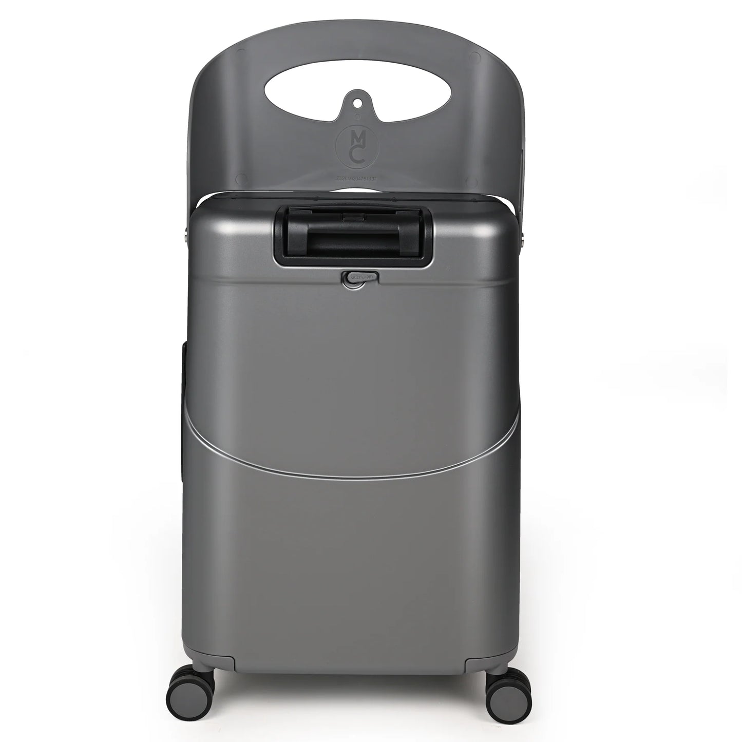 MIAMILY CHARCOAL GREY RIDE-ON TROLLEY CHECK-IN LUGGAGE 24 INCHES