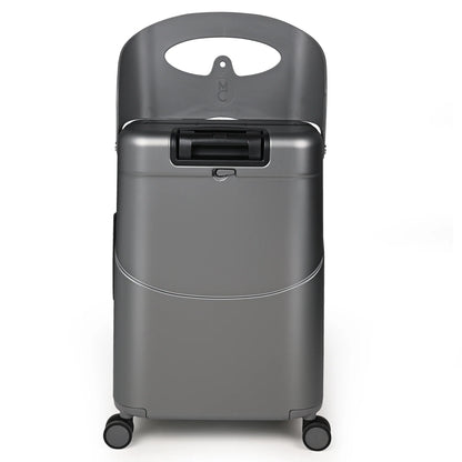 MIAMILY CHARCOAL GREY RIDE-ON TROLLEY CHECK-IN LUGGAGE 24 INCHES