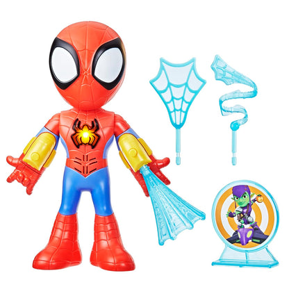Marvel Spidey and His Amazing Friends Electronic Suit Up Spidey, 10-Inch Action Figure with Lights and Sounds