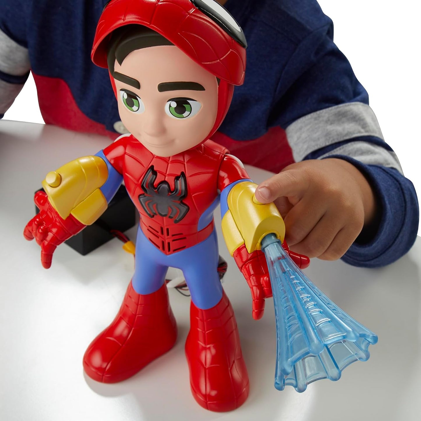 Marvel Spidey and His Amazing Friends Electronic Suit Up Spidey, 10-Inch Action Figure with Lights and Sounds