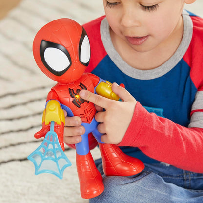 Marvel Spidey and His Amazing Friends Electronic Suit Up Spidey, 10-Inch Action Figure with Lights and Sounds