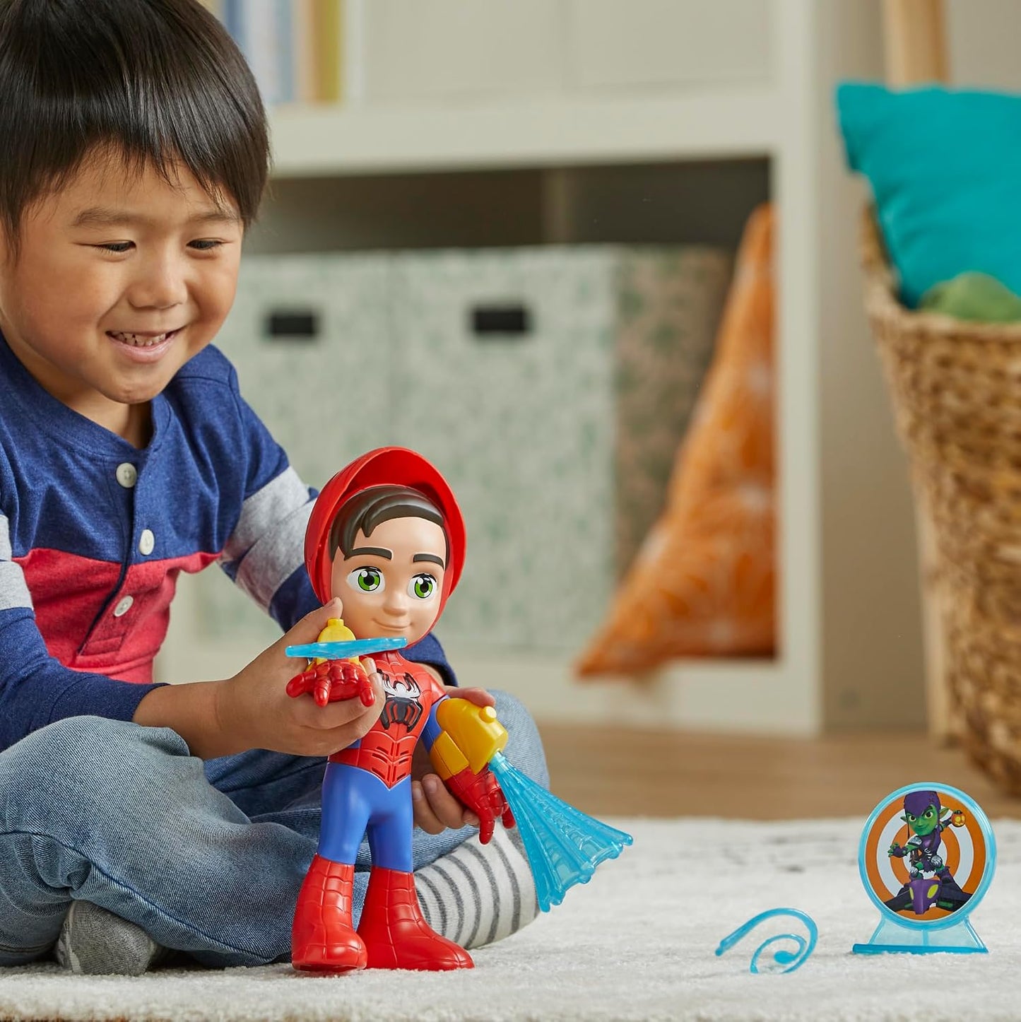 Marvel Spidey and His Amazing Friends Electronic Suit Up Spidey, 10-Inch Action Figure with Lights and Sounds