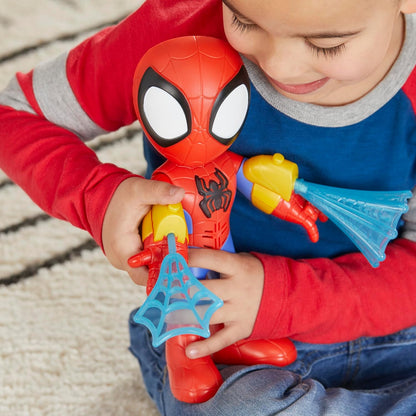 Marvel Spidey and His Amazing Friends Electronic Suit Up Spidey, 10-Inch Action Figure with Lights and Sounds