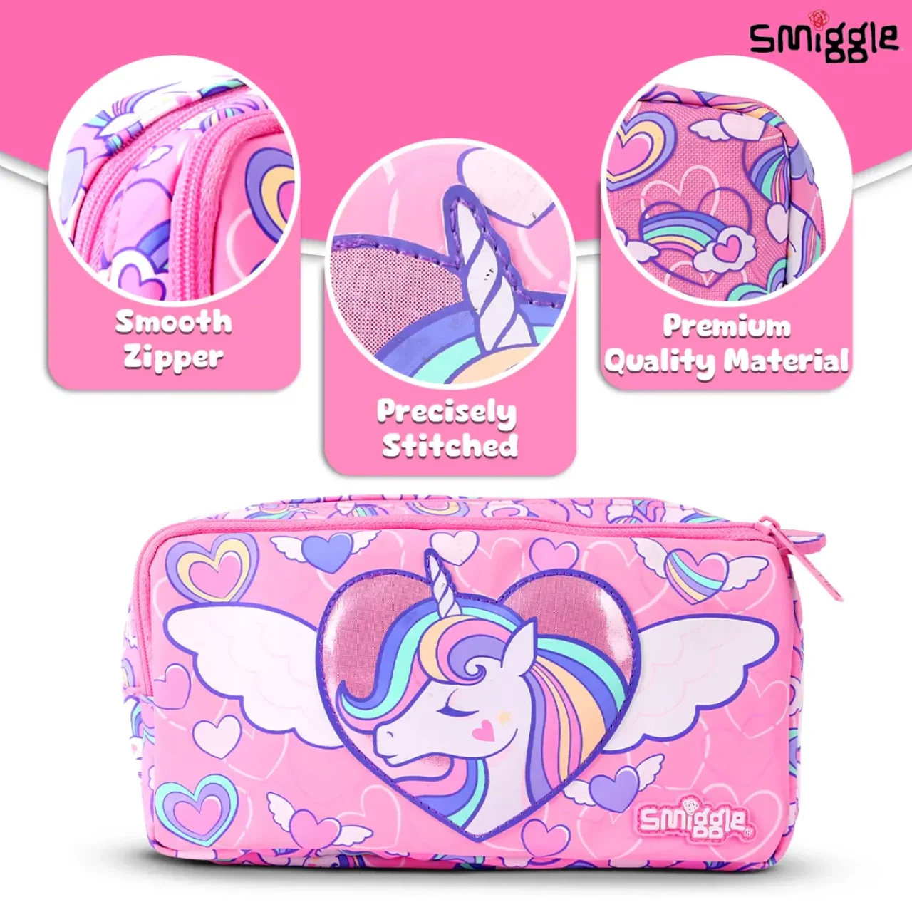 Smiggle Kids Pencil Pouch - UNICORN 1