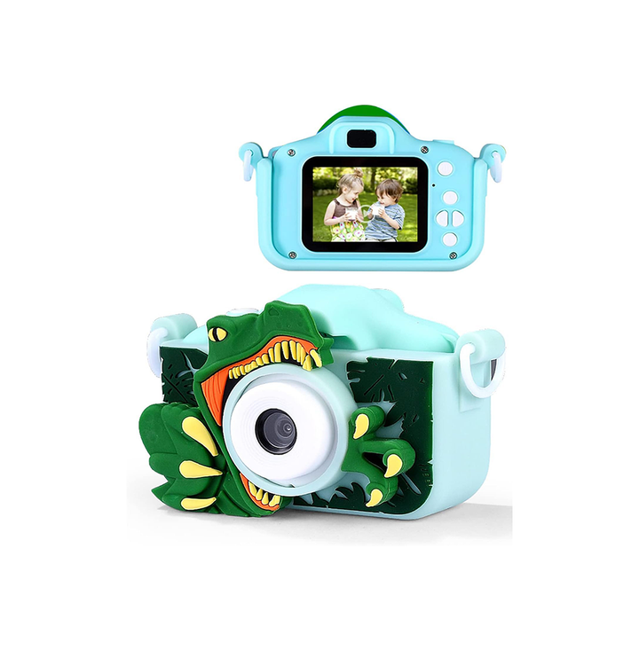 Toys Uncle Digital Video Camera for Kids with Protective Silicone Cover with inbuilt Games (Dinosaur)