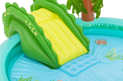 Bestway 53166 Crocodile Cove Kids Inflatable Water Play Center and Pool